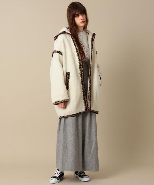 Another Edition(アナザーエディション)の「カギバリボアフードコート/ AEBC カギバリ ボア HOOD CT◆(その他アウター・レディース・ホワイト/ベージュ・MEDIUM/SMALL)」の14枚目の写真