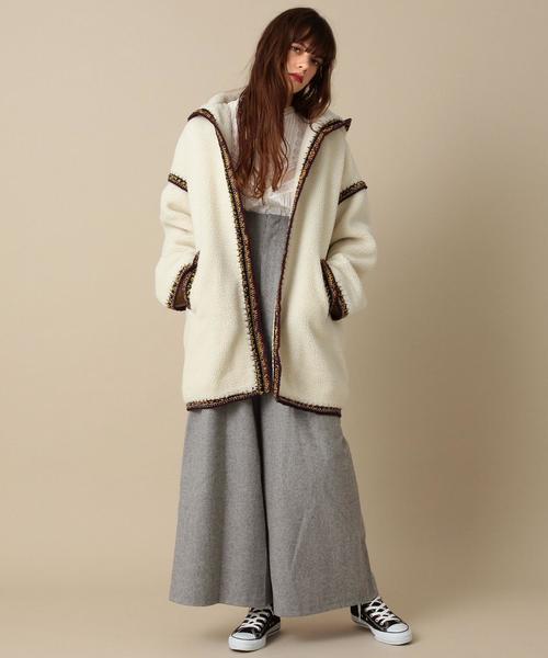 Another Edition(アナザーエディション)の「カギバリボアフードコート/ AEBC カギバリ ボア HOOD CT◆(その他アウター・レディース・ホワイト/ベージュ・MEDIUM/SMALL)」の8枚目の写真