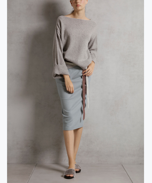 DouDou（ドゥドゥ）の「ファーサンダル（サンダル・レディース・グレー/ベージュ・24/23）」の13枚目の写真