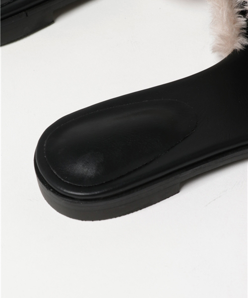 DouDou（ドゥドゥ）の「ファーサンダル（サンダル・レディース・グレー/ベージュ・24/23）」の8枚目の写真