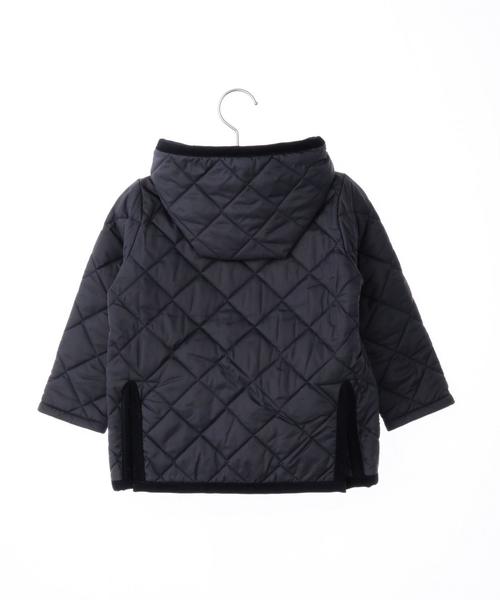 セール】LAVENHAM:ソリッド×ボーダー フード ジャケット【SHIPS別注  