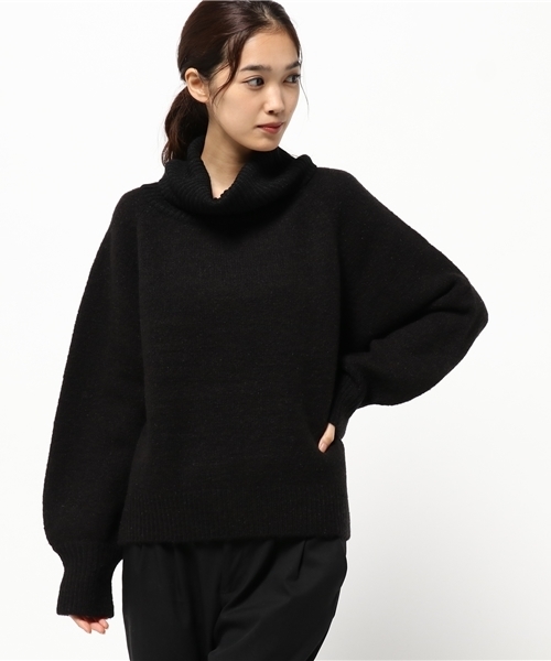 laboratory work（ラボラトリーワーク）の「モヘア混ボリュームタートルプルオーバー（ニット/セーター・レディース・杢グレー/ブルー/ブラック/ピンク・MEDIUM）」の14枚目の写真