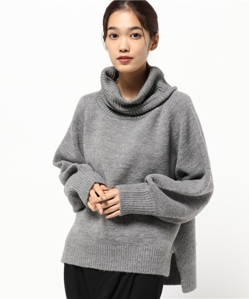 laboratory work（ラボラトリーワーク）の「モヘア混ボリュームタートルプルオーバー（ニット/セーター・レディース・杢グレー/ブルー/ブラック/ピンク・MEDIUM）」の15枚目の写真