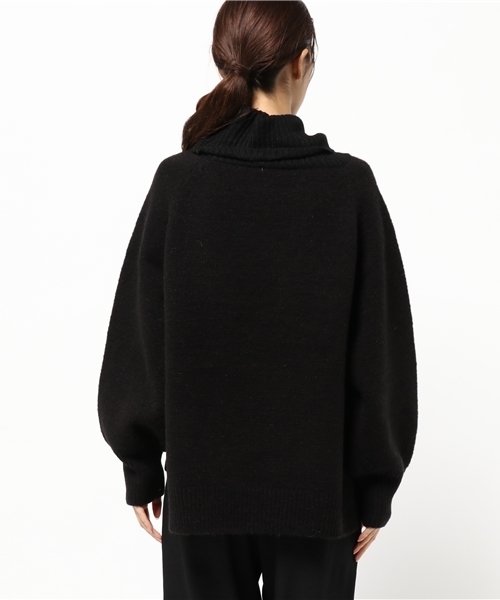 laboratory work（ラボラトリーワーク）の「モヘア混ボリュームタートルプルオーバー（ニット/セーター・レディース・杢グレー/ブルー/ブラック/ピンク・MEDIUM）」の7枚目の写真