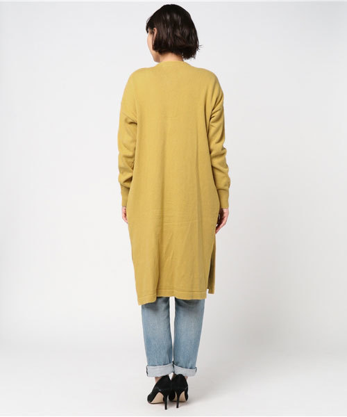 MOUSSY（マウジー）の「LONG KNITTING CD（カーディガン/ボレロ・レディース・ライトベージュ/ライトピンク/ライトイエロー/ライトカーキ・FREE）」の7枚目の写真