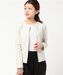 22 OCTOBRE | インレイツイードジャケット(ノーカラージャケット)