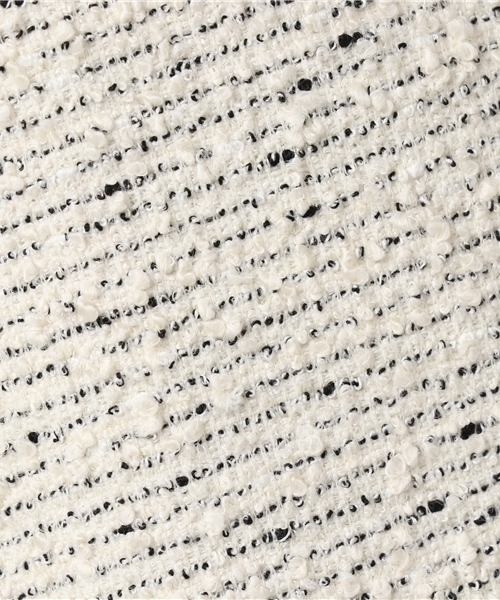 22 OCTOBRE（ヴァンドゥ－オクトーブル）の「インレイツイードジャケット（ノーカラージャケット・レディース・ホワイト/ネイビー・36/40/42/38）」の11枚目の写真