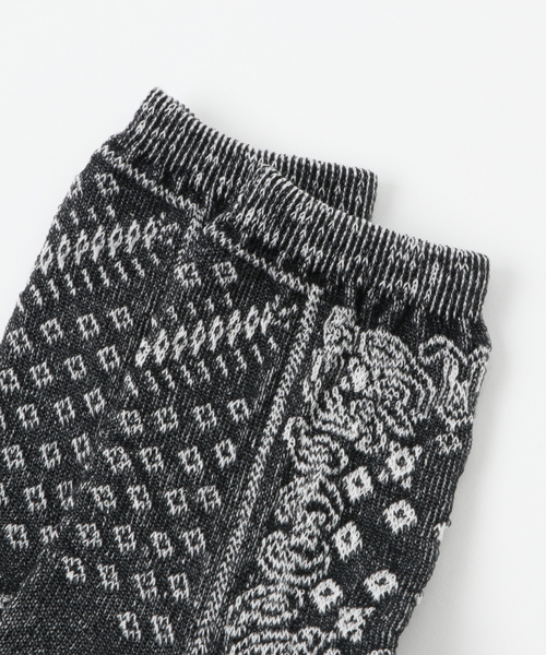 SWAP MEET MARKET（スワップミートマーケット）の「シルケットバンダナ柄ソックス（ソックス/靴下・キッズ・レッド/ブラック・LARGE/SMALL/MEDIUM/X-LARGE）」の3枚目の写真