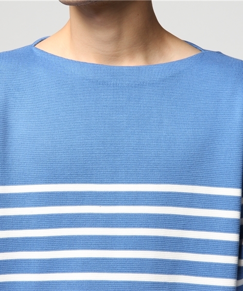 Letroyes(ルトロワ)の「【別注】Letroyes ボーダーボートネックオーバーニット(ニット/セーター・メンズ・ブラック/ネイビー・MEDIUM/LARGE)」の5枚目の写真