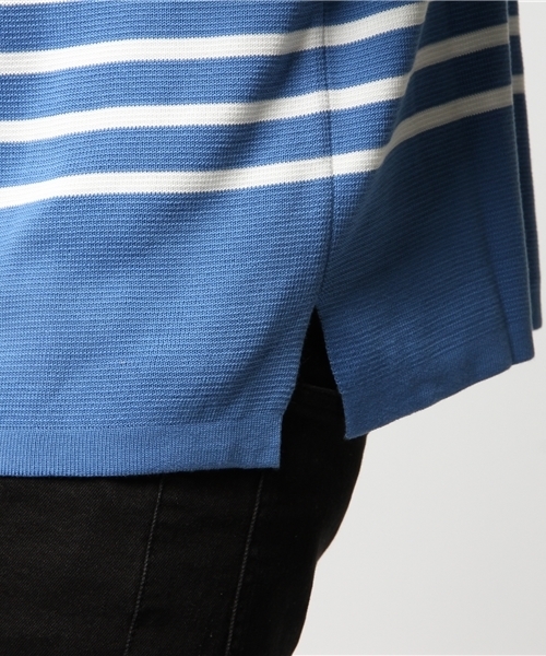 Letroyes(ルトロワ)の「【別注】Letroyes ボーダーボートネックオーバーニット(ニット/セーター・メンズ・ブラック/ネイビー・MEDIUM/LARGE)」の7枚目の写真