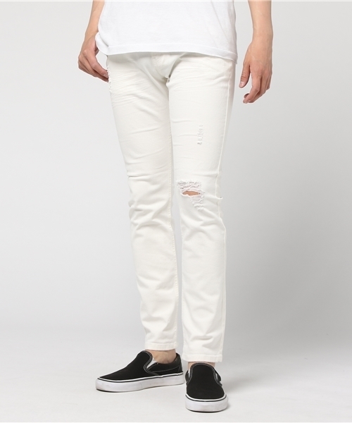 VENCEEXCHANGE（ヴァンスエクスチェンジ）の「カラーダメージスキニーBW（その他パンツ・メンズ・ブラック/ホワイト・MEDIUM/SMALL/LARGE）」の2枚目の写真