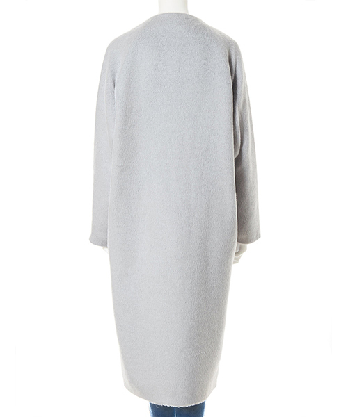 fifth（フィフス）の「ポケットファーシャギーコート（ノーカラージャケット・レディース・ブラック/ベージュ/グレー/チャコールグレー/スモークピンク・LARGE/MEDIUM）」の21枚目の写真