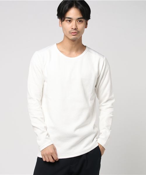 5351 POUR LES HOMMES（ゴーサンゴーイチプールオム）の「リブパイルダブルフェイスプルオーバー（Tシャツ/カットソー・メンズ・カーキ/ブラック/オフホワイト・44/46/48）」の2枚目の写真