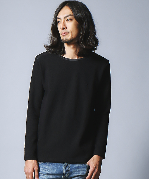 5351 POUR LES HOMMES（ゴーサンゴーイチプールオム）の「リブパイルダブルフェイスプルオーバー（Tシャツ/カットソー・メンズ・カーキ/ブラック/オフホワイト・44/46/48）」の3枚目の写真