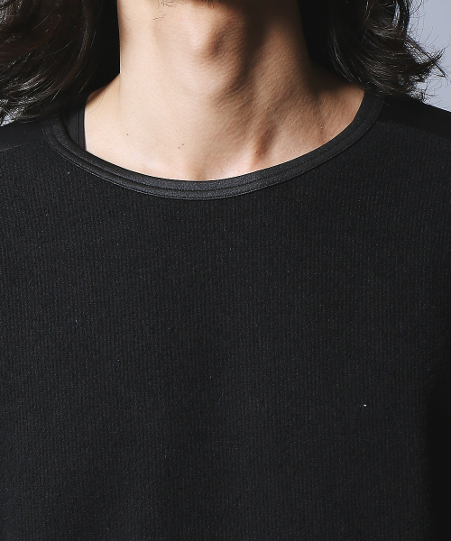 5351 POUR LES HOMMES（ゴーサンゴーイチプールオム）の「リブパイルダブルフェイスプルオーバー（Tシャツ/カットソー・メンズ・カーキ/ブラック/オフホワイト・44/46/48）」の5枚目の写真