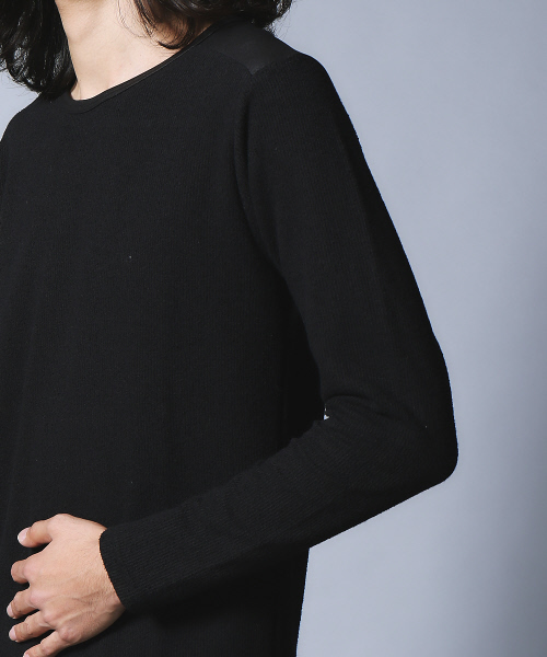 5351 POUR LES HOMMES（ゴーサンゴーイチプールオム）の「リブパイルダブルフェイスプルオーバー（Tシャツ/カットソー・メンズ・カーキ/ブラック/オフホワイト・44/46/48）」の6枚目の写真