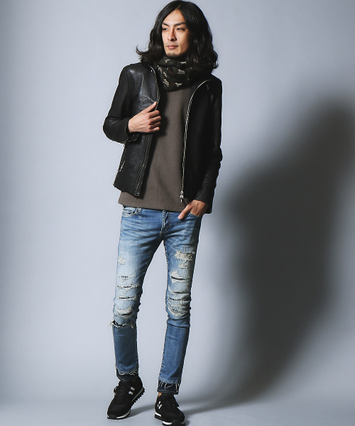 5351 POUR LES HOMMES（ゴーサンゴーイチプールオム）の「リブパイルダブルフェイスプルオーバー（Tシャツ/カットソー・メンズ・カーキ/ブラック/オフホワイト・44/46/48）」の14枚目の写真