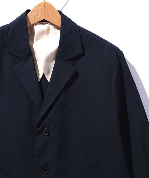 SHIPS（シップス）の「SU: コットン 3Bジャケット（テーラードジャケット・メンズ・キャメル/ネイビー・SMALL/LARGE/MEDIUM）」の12枚目の写真