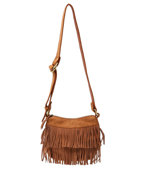 X-girl（エックスガール）の「FRINGE SHOULDER BAG（ショルダーバッグ・レディース・ブラック/ブラウン・ONE SIZE）」の2枚目の写真