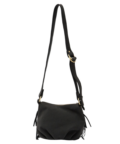 X-girl（エックスガール）の「FRINGE SHOULDER BAG（ショルダーバッグ・レディース・ブラック/ブラウン・ONE SIZE）」の4枚目の写真