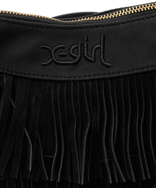 X-girl（エックスガール）の「FRINGE SHOULDER BAG（ショルダーバッグ・レディース・ブラック/ブラウン・ONE SIZE）」の7枚目の写真