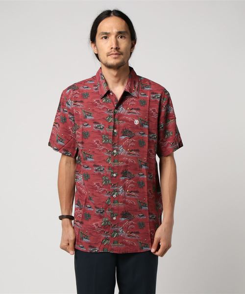 ELEMENT(エレメント)の「ELEMENT メンズ WENDEL ALOHA SS 半袖シャツ(シャツ/ブラウス・メンズ・レッド/ブルー・MEDIUM/LARGE/X-LARGE)」の1枚目の写真