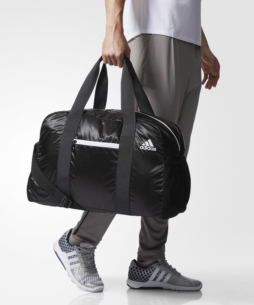 adidas（アディダス）の「パッカブル ボストンバッグ（ボストンバッグ・メンズ・ブラック/ネイビー/アッシュグレー・FREE）」の11枚目の写真