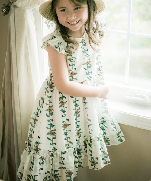 Catherine Cottage(キャサリンコテージ)の「Sunflower ワンピース(ワンピース・キッズ・ネイビー/オフホワイト・110/120/130/140/150/160)」の3枚目の写真