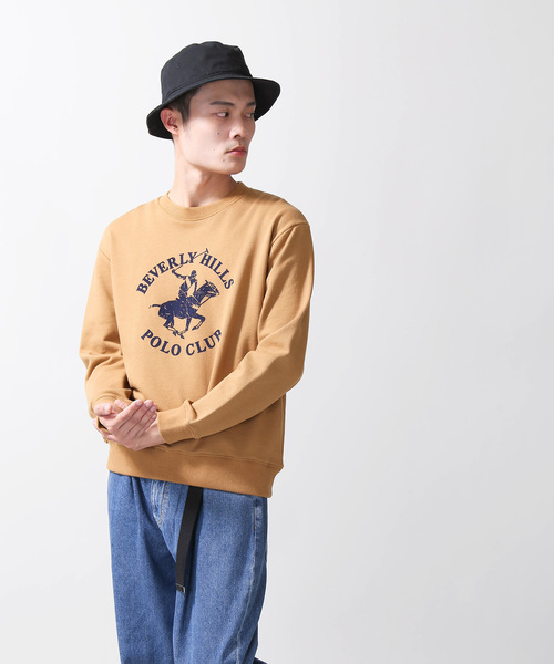 WEGO(ウィゴー)の「∴WEGO/ビバリーヒルズポロクラブ別注ロゴプルオーバー(スウェット・メンズ・ベージュ/オフホワイト・MEDIUM/LARGE)」の5枚目の写真