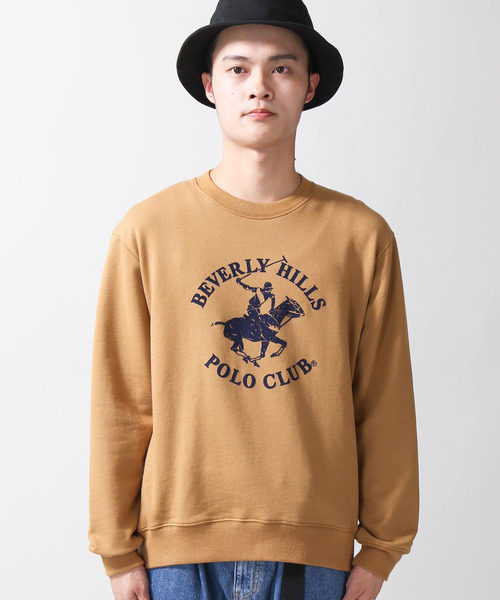 WEGO(ウィゴー)の「∴WEGO/ビバリーヒルズポロクラブ別注ロゴプルオーバー(スウェット・メンズ・ベージュ/オフホワイト・MEDIUM/LARGE)」の6枚目の写真