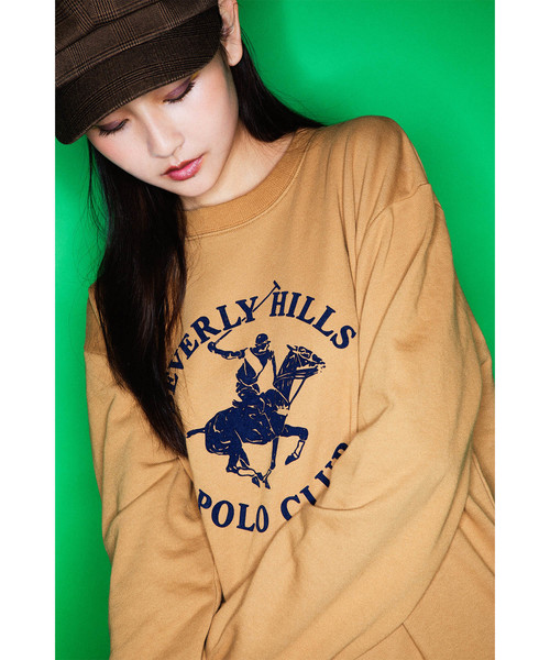 WEGO(ウィゴー)の「∴WEGO/ビバリーヒルズポロクラブ別注ロゴプルオーバー(スウェット・メンズ・ベージュ/オフホワイト・MEDIUM/LARGE)」の14枚目の写真
