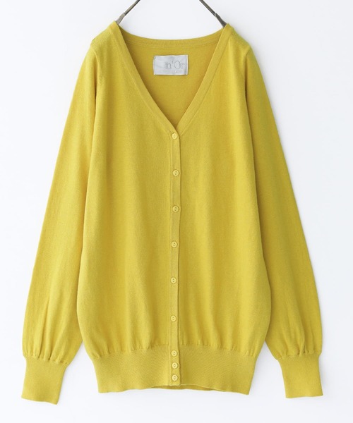 n'OrLABEL（ノアールレーベル）の「『シンプルVネックカーデ』（カーディガン/ボレロ・レディース・チャコールグレー/ブラック/アッシュブラウン/ネイビー/レッド/カーキ/杢グレー/グリーン系その他/ブルー系その他/レッド系その他/ロイヤルブルー/ワイン/ターメリック/コーラルピンク/オートミール/ブルー系その他2/スモークピンク/ライトブルー/イエロー/スカイブルー/オレンジ系その他/ラベンダー/マジェンタ/グレイッシュブルー・1/2）」の17枚目の写真