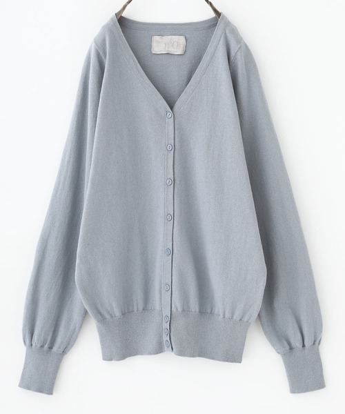 n'OrLABEL（ノアールレーベル）の「『シンプルVネックカーデ』（カーディガン/ボレロ・レディース・チャコールグレー/ブラック/アッシュブラウン/ネイビー/レッド/カーキ/杢グレー/グリーン系その他/ブルー系その他/レッド系その他/ロイヤルブルー/ワイン/ターメリック/コーラルピンク/オートミール/ブルー系その他2/スモークピンク/ライトブルー/イエロー/スカイブルー/オレンジ系その他/ラベンダー/マジェンタ/グレイッシュブルー・1/2）」の9枚目の写真