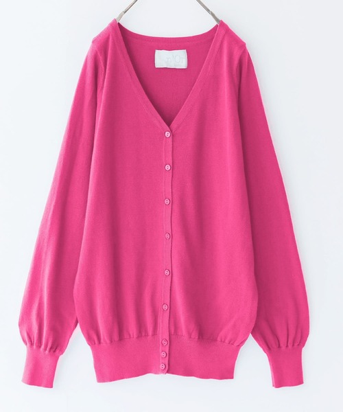 n'OrLABEL（ノアールレーベル）の「『シンプルVネックカーデ』（カーディガン/ボレロ・レディース・チャコールグレー/ブラック/アッシュブラウン/ネイビー/レッド/カーキ/杢グレー/グリーン系その他/ブルー系その他/レッド系その他/ロイヤルブルー/ワイン/ターメリック/コーラルピンク/オートミール/ブルー系その他2/スモークピンク/ライトブルー/イエロー/スカイブルー/オレンジ系その他/ラベンダー/マジェンタ/グレイッシュブルー・1/2）」の21枚目の写真