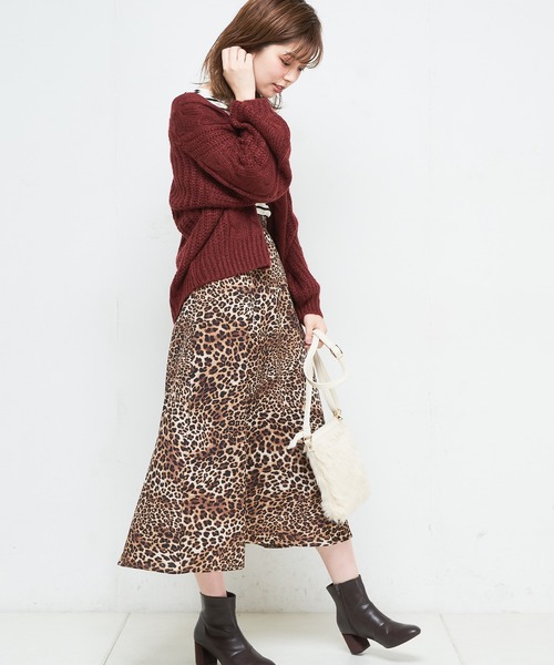 natural couture（ナチュラルクチュール）の「ケーブル柄カーデ（カーディガン/ボレロ・レディース・イエロー/アイボリー/ボルドー/モカ・FREE）」の18枚目の写真