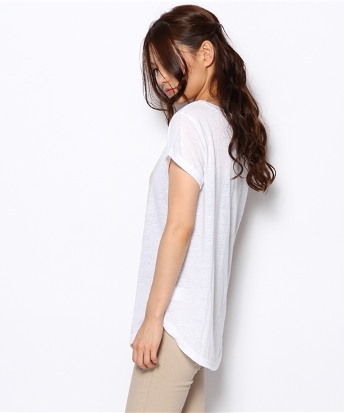 laule'a sunny side store（ラウレアサニーサイドストア）の「サンセットフォトプリントTee（Tシャツ/カットソー・レディース・ホワイト・FREE）」の3枚目の写真