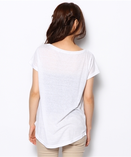 laule'a sunny side store（ラウレアサニーサイドストア）の「サンセットフォトプリントTee（Tシャツ/カットソー・レディース・ホワイト・FREE）」の4枚目の写真