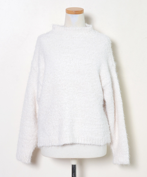 shopnikoniko(ショップニコニコ)の「フェザーモールモックネックニット(ニット/セーター・レディース・ブルー/グレイッシュベージュ/アイボリー/パープル・フリー)」の19枚目の写真