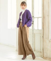 フェイクスエードワイドパンツ
