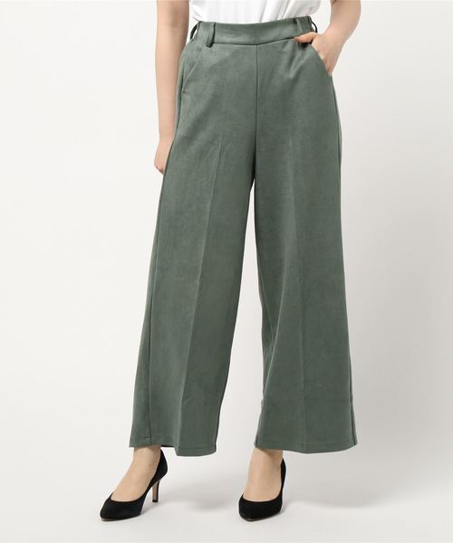 KOBE LETTUCE(コウベレタス)の「フェイクスエードワイドパンツ(その他パンツ・レディース・チャコールグレー/ブラック/ベージュ/アイボリー/ライトピンク/グレー系その他2/ホワイト系その他/グレー系その他/ベージュ系その他/ピンク系その他/オリーブ・FREE/M/L)」の17枚目の写真