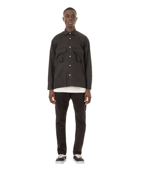 Sandinista(サンディニスタ)の「Military Sateen Shirt / サテンミリタリーシャツ(シャツ/ブラウス・メンズ・ブラック/オリーブ/その他1・SMALL/MEDIUM/LARGE)」の10枚目の写真