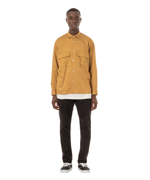 Sandinista(サンディニスタ)の「Military Sateen Shirt / サテンミリタリーシャツ(シャツ/ブラウス・メンズ・ブラック/オリーブ/その他1・SMALL/MEDIUM/LARGE)」の11枚目の写真