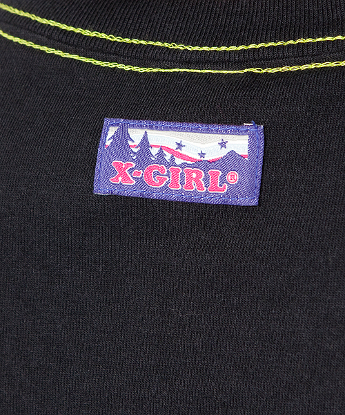 X-girl（エックスガール）の「CATERPILLAR LOGO S/S TEE（Tシャツ/カットソー・レディース・ホワイト/ブラック/アッシュグレー/オレンジ・2/1）」の10枚目の写真