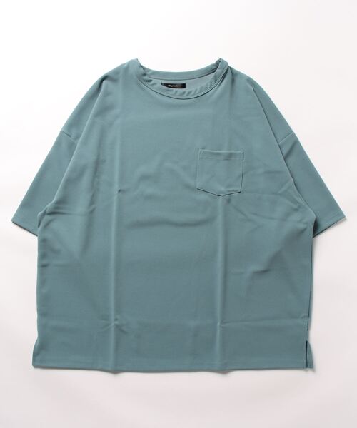 Bling Leads（ブリングリーズ）の「【Bl】梨地　ビッグシルエット半袖Tシャツ（Tシャツ/カットソー・レディース・ホワイト/ブラック/ベージュ/ネイビー/ブラウン/チャコールグレー/グレイッシュベージュ/ブルー/ライトグレー/チャコール/ミント・MEDIUM/LARGE）」の9枚目の写真