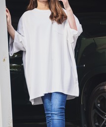 【Bl】梨地 ビッグシルエット半袖Tシャツ