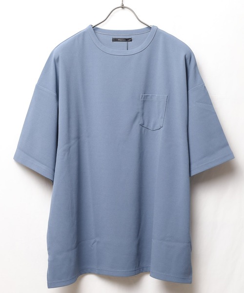 Bling Leads（ブリングリーズ）の「【Bl】梨地　ビッグシルエット半袖Tシャツ（Tシャツ/カットソー・レディース・ホワイト/ブラック/ベージュ/ネイビー/ブラウン/チャコールグレー/グレイッシュベージュ/ブルー/ライトグレー/チャコール/ミント・MEDIUM/LARGE）」の11枚目の写真