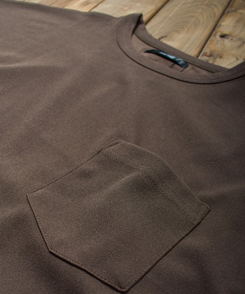 Bling Leads（ブリングリーズ）の「【Bl】梨地　ビッグシルエット半袖Tシャツ（Tシャツ/カットソー・レディース・ホワイト/ブラック/ベージュ/ネイビー/ブラウン/チャコールグレー/グレイッシュベージュ/ブルー/ライトグレー/チャコール/ミント・MEDIUM/LARGE）」の17枚目の写真