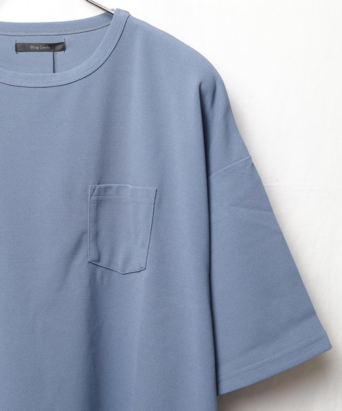 Bling Leads（ブリングリーズ）の「【Bl】梨地　ビッグシルエット半袖Tシャツ（Tシャツ/カットソー・レディース・ホワイト/ブラック/ベージュ/ネイビー/ブラウン/チャコールグレー/グレイッシュベージュ/ブルー/ライトグレー/チャコール/ミント・MEDIUM/LARGE）」の22枚目の写真