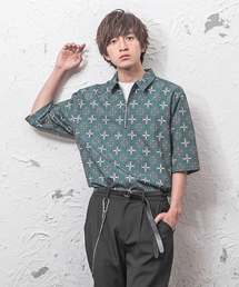 MinoriTY | ハーフZIPシャツ/ワイドスリーブ/バティック(シャツ/ブラウス)