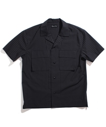 YELLOW RUBY�i�C�G���[���r�[�j�́uStriped Big Shirt ���C�h�V���G�b�g �I�[�v���J���[ �X�g���C�v�i�V���c/�u���E�X�j�v